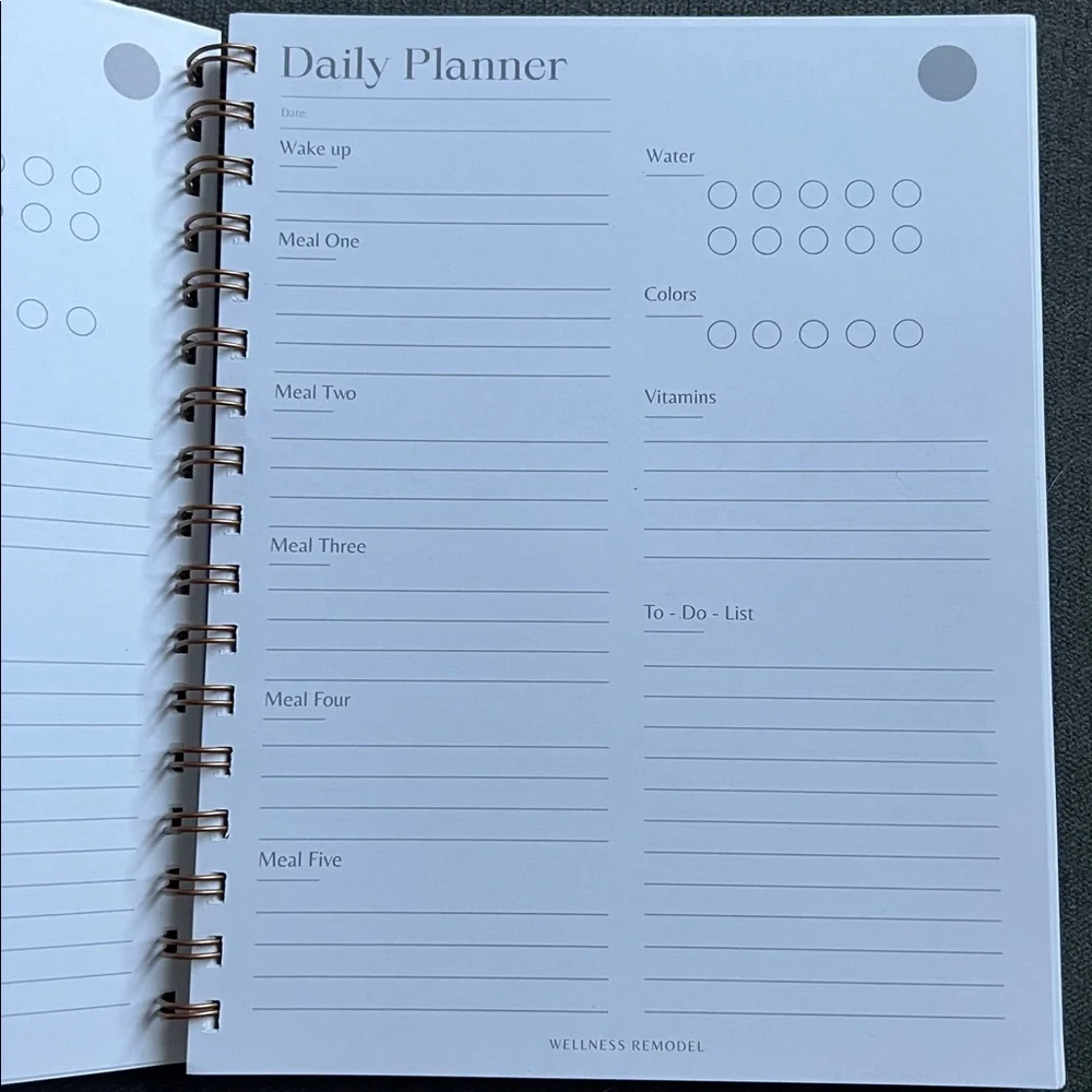 Wellness Remodel daily planner/notepads
